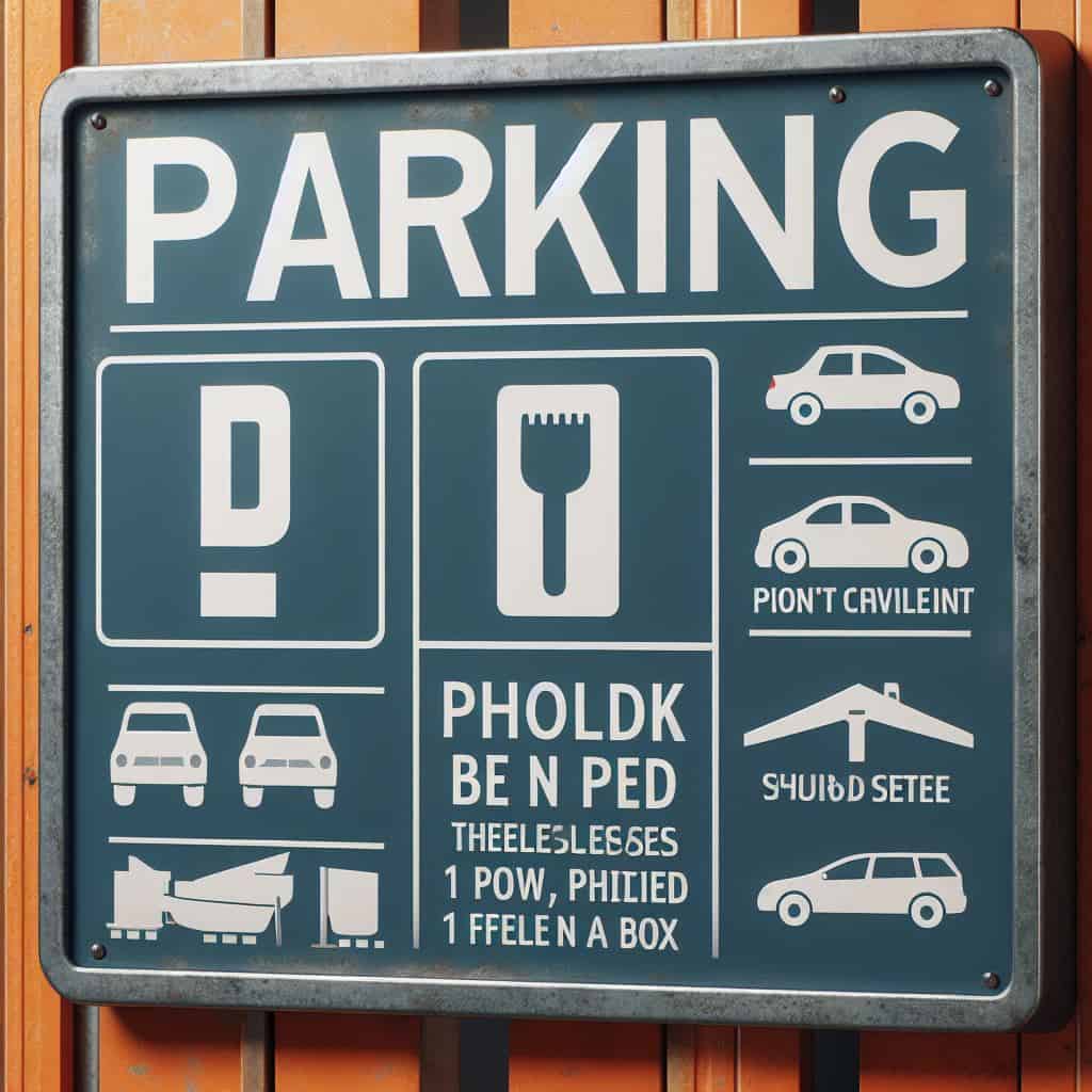 Parking signs